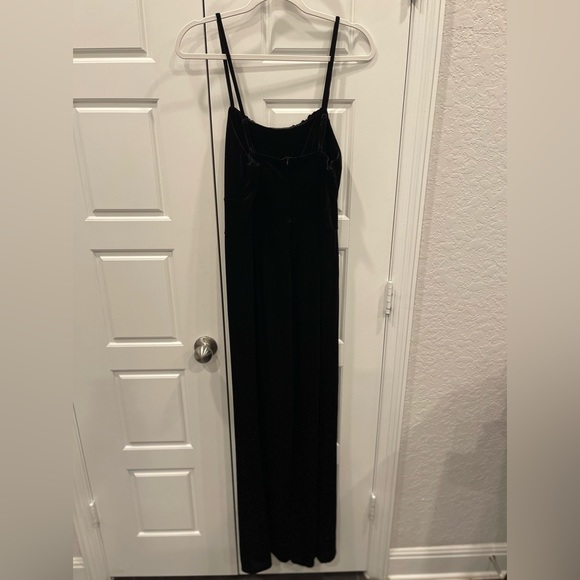 Woman’s Black Velveteen Jumpsuit - Picture 5 of 7